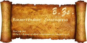 Bauernhuber Zsuzsanna névjegykártya