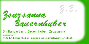 zsuzsanna bauernhuber business card